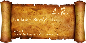 Lackner Rozália névjegykártya