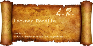 Lackner Rozália névjegykártya